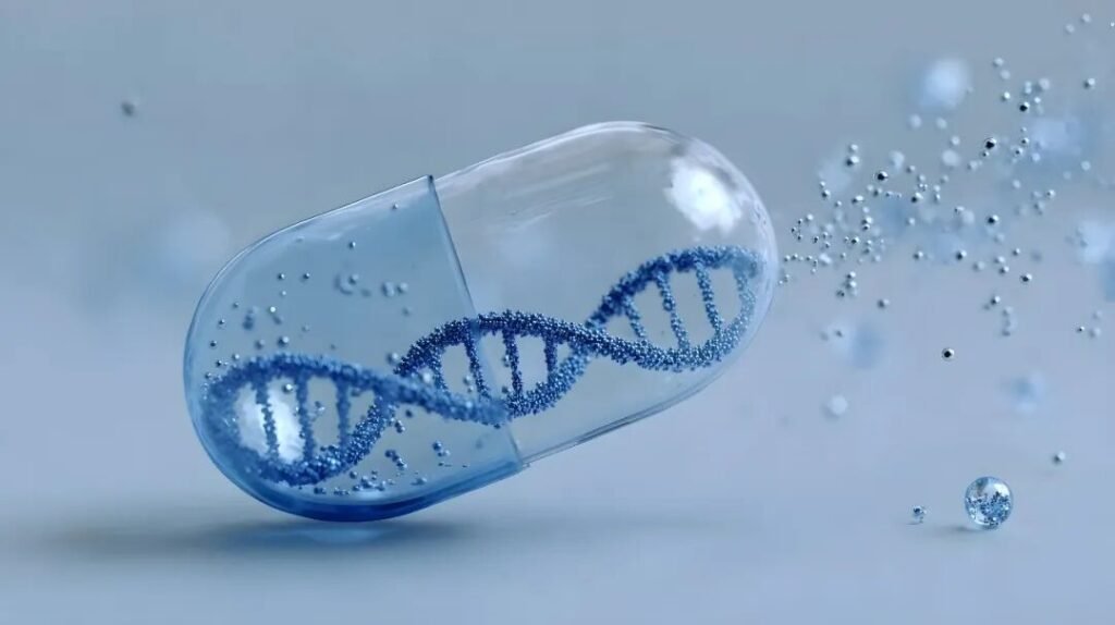 DNA molecule representing PDRN polydeoxyribonucleotide skincare active