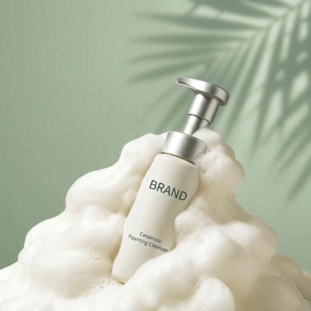 Private Label Ceramide Barrier Repair Cream-to-Foam Cleanser OEM Factory - Custom Cleanser Manufacturer