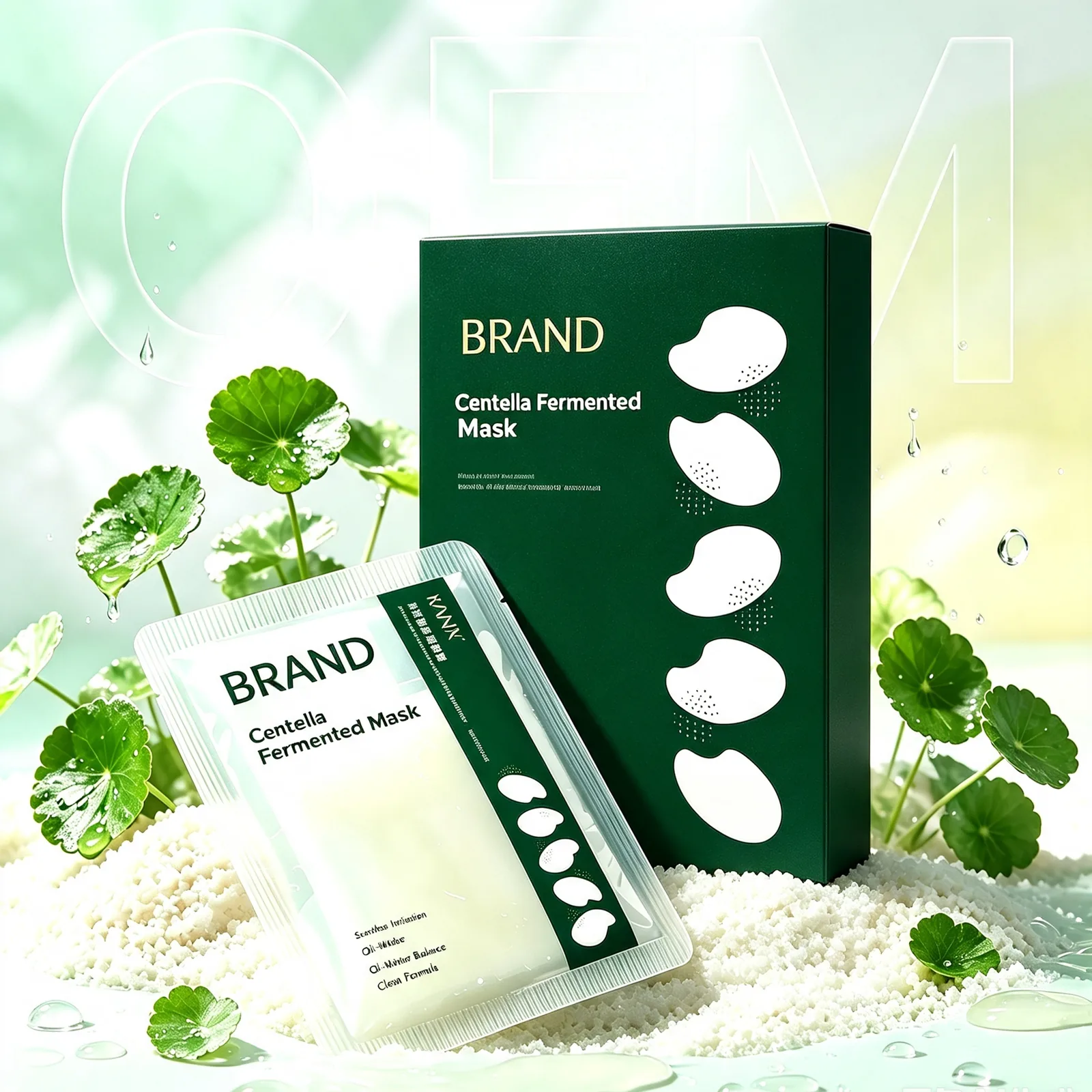 Private Label Fermented Centella Sheet Masks - MoCelie sheet mask OEM manufacturer