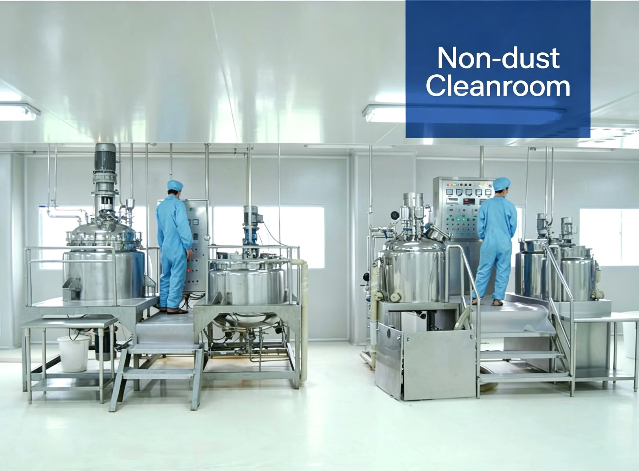 MoCelie GMPC cleanroom mixing vessels for skincare emulsions