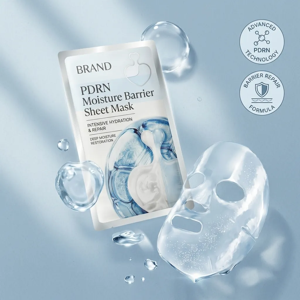 Private Label PDRN Moisture Barrier Sheet Mask - MoCelie OEM Face Mask manufacturer