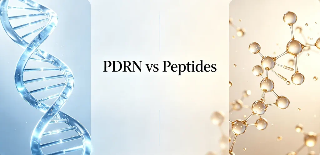PDRN vs peptides - MoCelie private label skincare manufacturer for skincare brands
